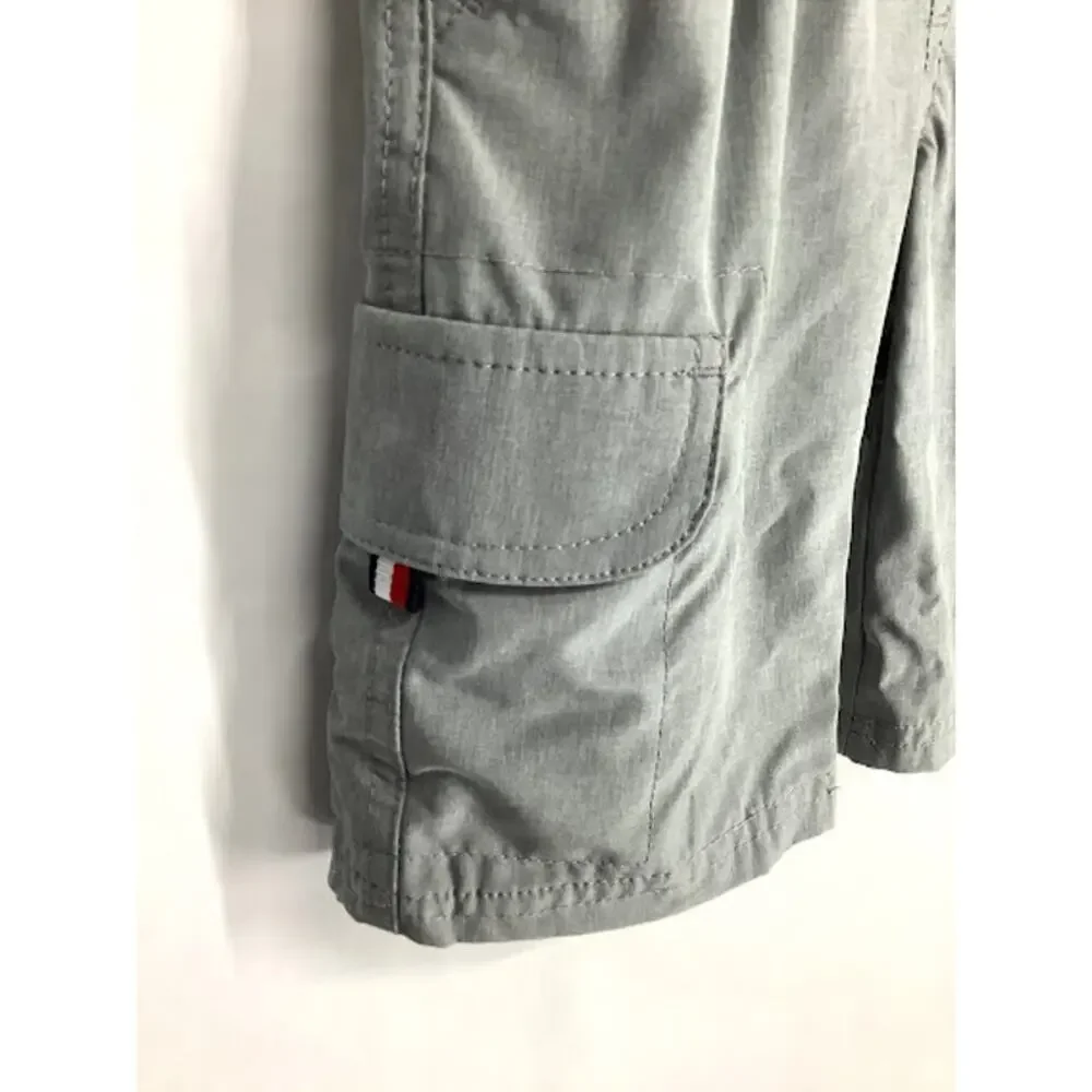 Tommy Hilfiger Boys Gray Pleated Front Cargo Shorts Kids Youth Size 5